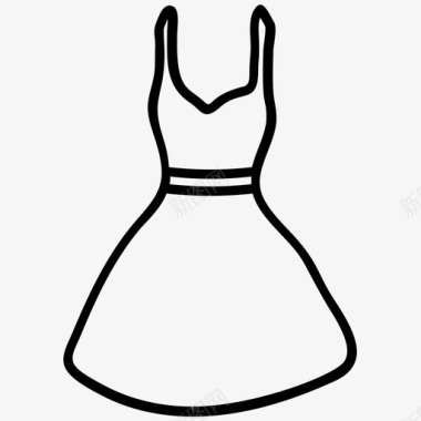 服装时装精品连衣裙图标图标