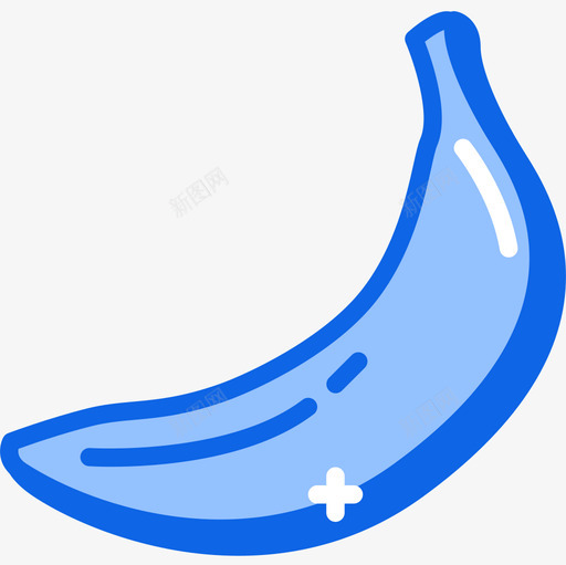 香蕉61号餐厅蓝色图标svg_新图网 https://ixintu.com 61号餐厅 蓝色 香蕉