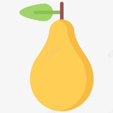 梨水果和蔬菜40扁平图标图标