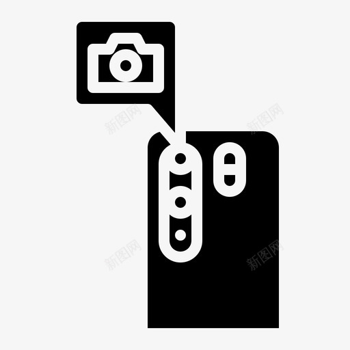 照相手机镜头智能手机图标svg_新图网 https://ixintu.com 变焦 固态 手机 智能 照相 镜头