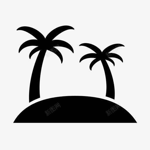 岛棕榈度假图标svg_新图网 https://ixintu.com 度假 棕榈
