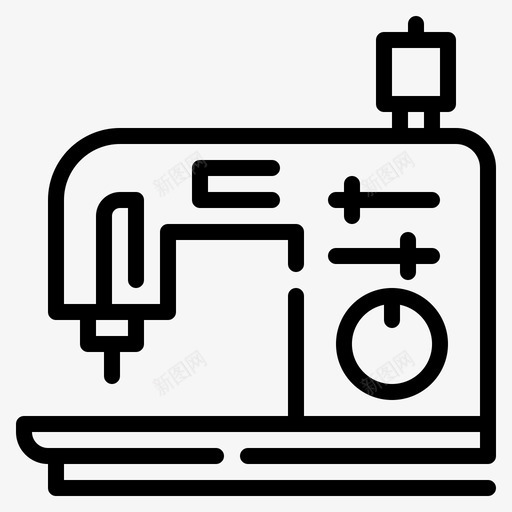 缝纫机人工1直线图标svg_新图网 https://ixintu.com 人工 直线 缝纫机