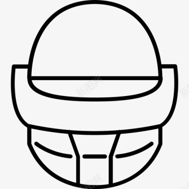 头盔板球装备图标图标
