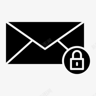 邮件机密锁定邮件图标图标