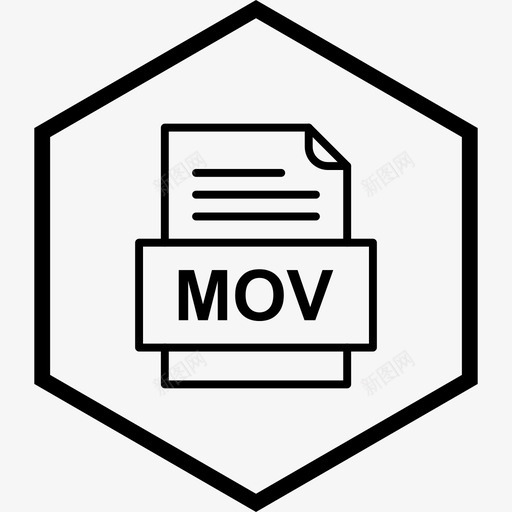 mov文件文件文件类型格式图标svg_新图网 https://ixintu.com 41种文件格式 mov文件文件 文件类型 格式
