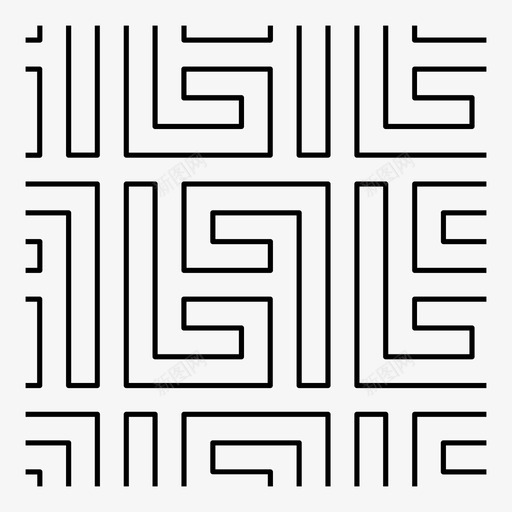 迷宫图案纹理图标svg_新图网 https://ixintu.com 图案 纹理 迷宫