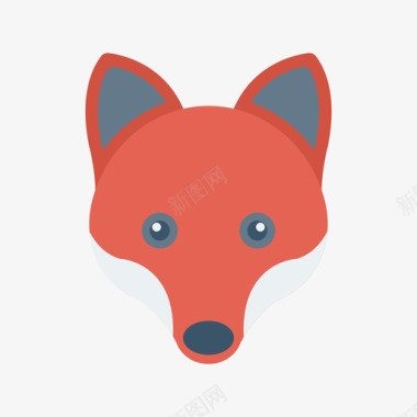 狐狸动物20扁平图标图标