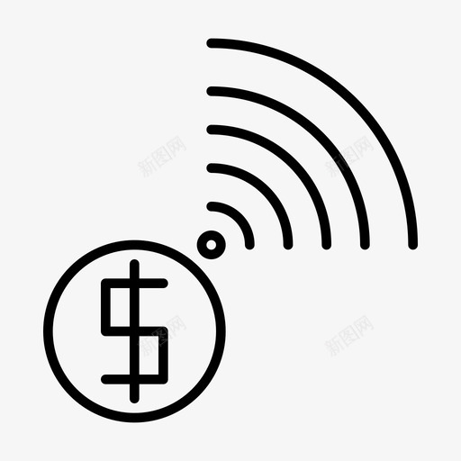货币信号业务连接图标svg_新图网 https://ixintu.com 业务 信号 办公 营销 货币 转账 连接