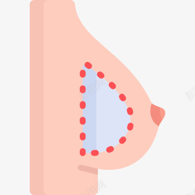 植入物整形手术4扁平图标图标