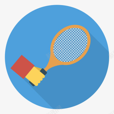 网球活动5圆形图标图标