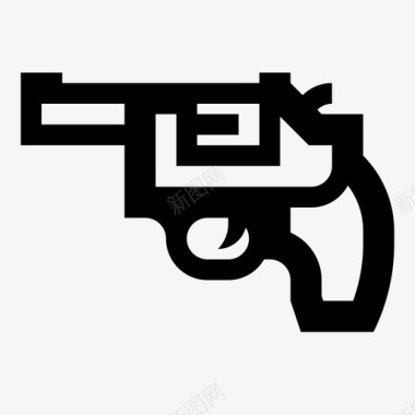 左轮手枪犯罪武器图标图标