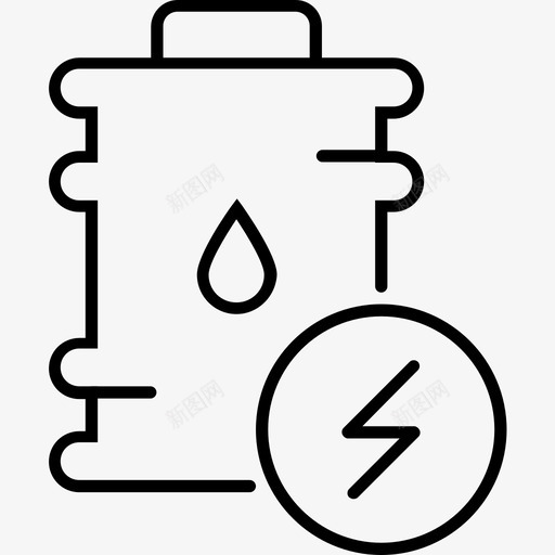 燃料电流电能图标svg_新图网 https://ixintu.com 汽油 燃料 电流 电能 能源