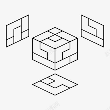 soma立方体排列拼图图标图标
