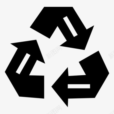 回收生态绿色图标图标