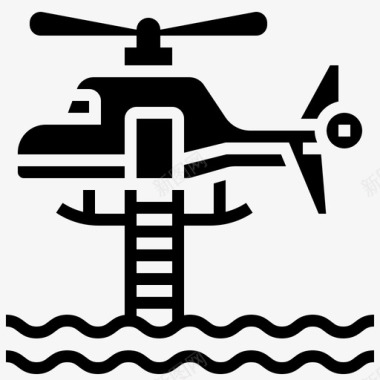 直升机救生员和紧急服务3雕文图标图标