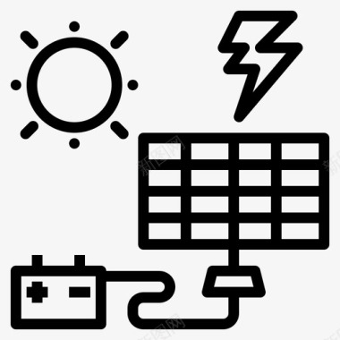 太阳能板控制家用图标图标