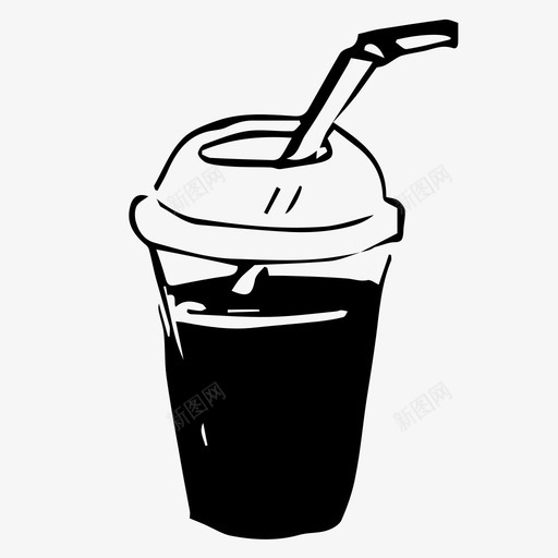 冰咖啡饮料新鲜图标svg_新图网 https://ixintu.com 咖啡 新鲜 食物 饮料