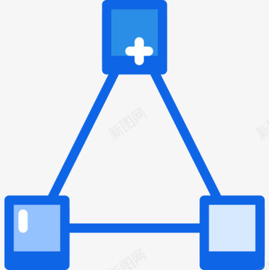 三角形ui接口30蓝色图标图标