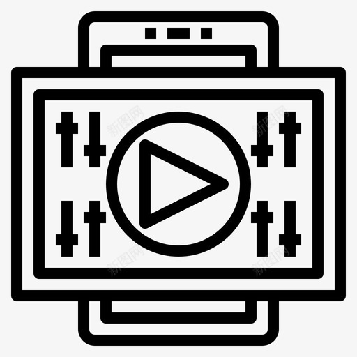 视频移动接口7线性图标svg_新图网 https://ixintu.com 接口 移动 线性 视频