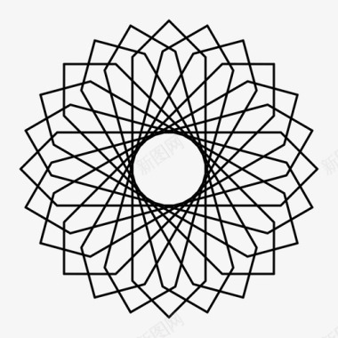 旋转器圆形曼陀罗图标图标