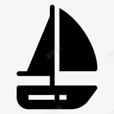 航海探险船图标图标