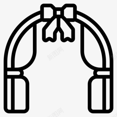 婚礼拱门191号婚礼轮廓图标图标