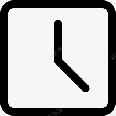 时钟日期和时间9线性图标图标