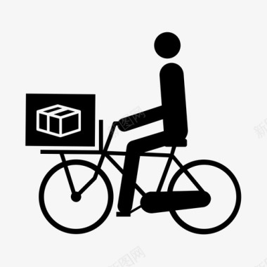 自行车送货黑匣子3d邮件图标图标
