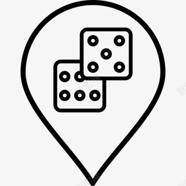 赌场俱乐部骰子图标图标