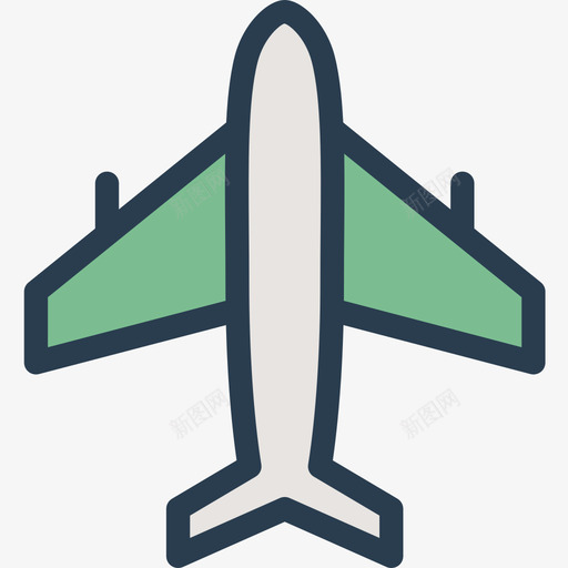 飞机商务362线性颜色图标svg_新图网 https://ixintu.com 商务 线性 颜色 飞机