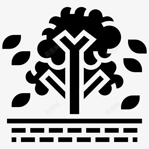 树木绿色植物自然图标svg_新图网 https://ixintu.com glyph1 室外 建筑 树木 植物 绿色植物 自然
