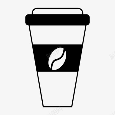 咖啡黑咖啡杯子图标图标