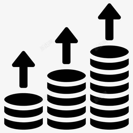 利润硬币增加图标svg_新图网 https://ixintu.com 利润 增加 投资 硬币