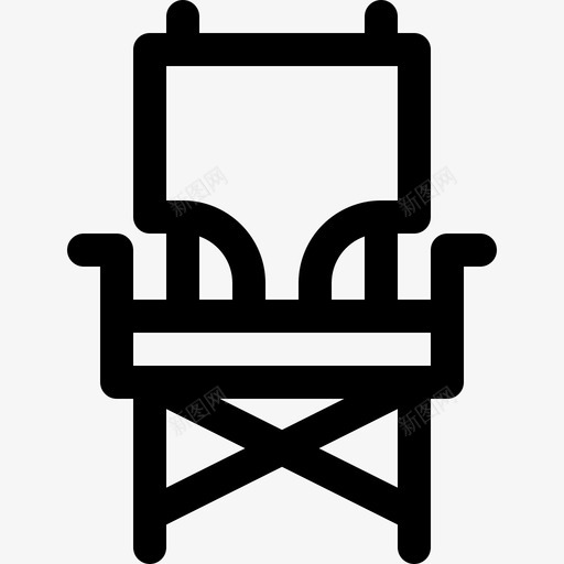野营椅钓鱼26直线型图标svg_新图网 https://ixintu.com 直线 线型 野营 钓鱼