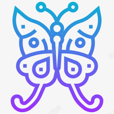 蝴蝶复活节54渐变色图标图标