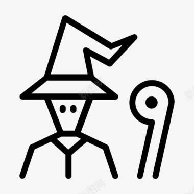 巫师魔法魔术师图标图标