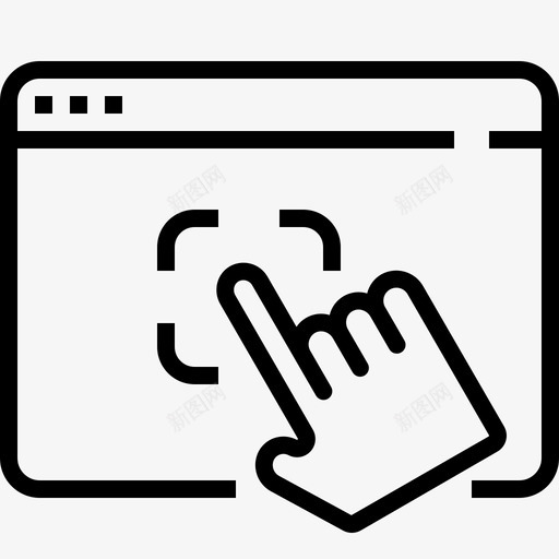 手按光标浏览器计算机图标svg_新图网 https://ixintu.com 手按光标 浏览器 界面浏览器 计算机