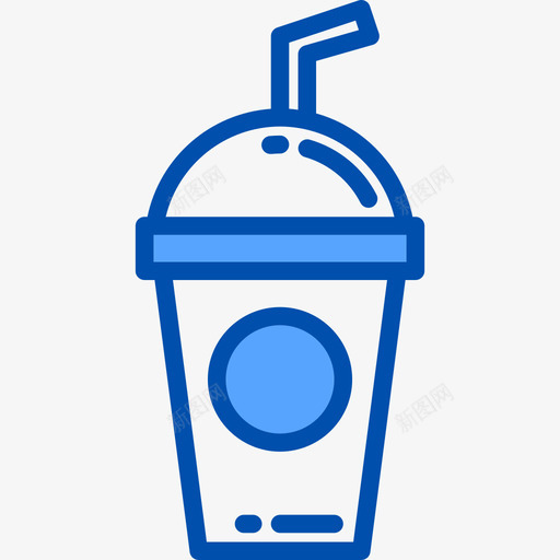 冰咖啡街头食品2蓝色图标svg_新图网 https://ixintu.com 冰咖啡 蓝色 街头食品2