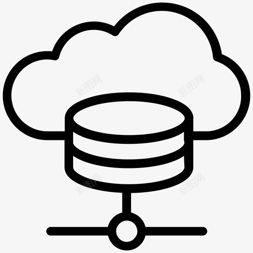 云数据库云计算数据存储图标svg_新图网 https://ixintu.com 主题 云计算 图标 存储 数据 数据库 文件 服务器