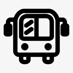 巴士汽车巴士汽车交通工具图标高清图片