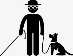 导盲犬图标导盲犬动物盲人图标高清图片