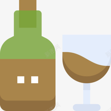酒瓶烹饪食品和饮料2扁平图标图标