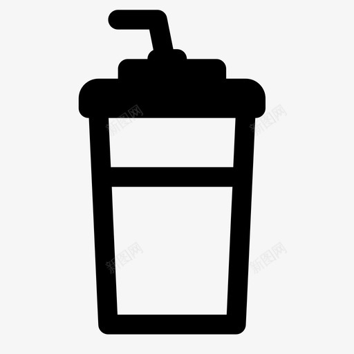 饮料冰水图标svg_新图网 https://ixintu.com 冰 口渴 大胆的固体用户界面图标 水 饮料