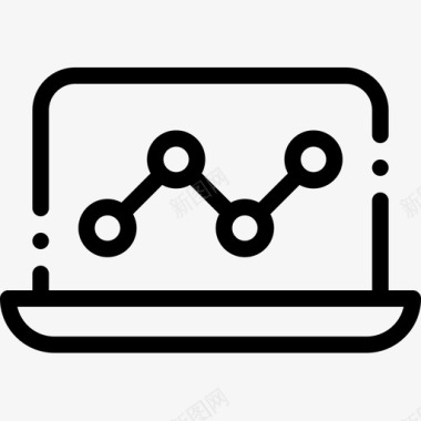 笔记本电脑办公室144线性图标图标