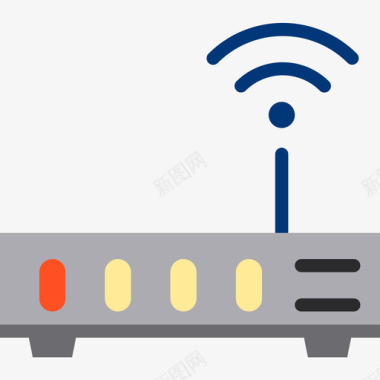 路由器计算机28扁平图标图标