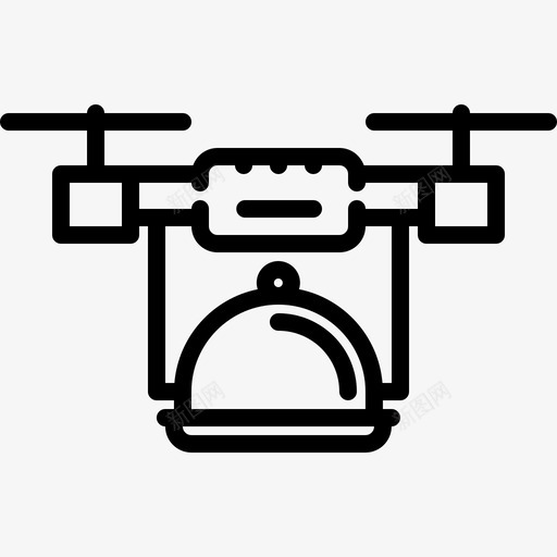 无人机食物输送49直线型图标svg_新图网 https://ixintu.com 无人机 直线 线型 输送 食物