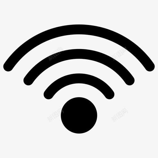 wifi圆圈互联网图标svg_新图网 https://ixintu.com wifi 互联网 信号 圆圈 接口 网络