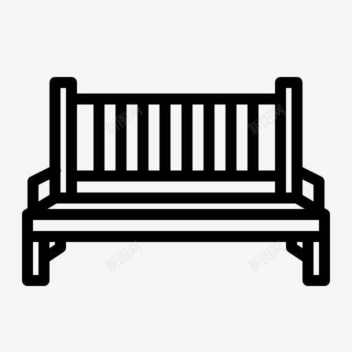 长凳椅子家居图标svg_新图网 https://ixintu.com 内部 室内 家居 木质 椅子 轮廓 长凳