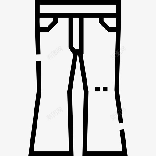 裤子嬉皮士24直线型图标svg_新图网 https://ixintu.com 嬉皮士 直线 线型 裤子
