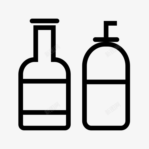 奶油瓶下士化妆品图标svg_新图网 https://ixintu.com 下士 化妆品 奶油 护理 油瓶 面部